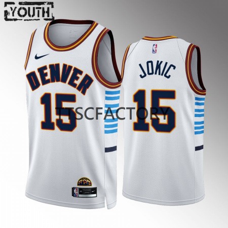 Kinder NBA Denver Nuggets Trikot Nikola Jokic 15 Nike 2022-23 City Edition Blau Swingman